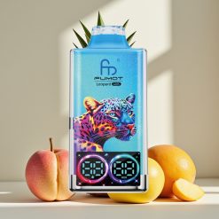 Fumot Leopard 40K Puffs Disposable Vape Persiku Mango Ananāss 5%, 700mAh, Type-C