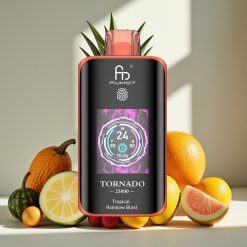 Fumot Tornado Tropu varavīksnes šķidrums 25000 Puffs HD Screen 700mAh Type-C
