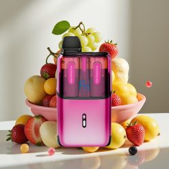 Fumot Ultra T32000 Disposable Vape Vīnogu Varavīksnes Pīpes - Zemeņu Varavīksnes Pīpes, 32000 Iekšpūšu, 24ml