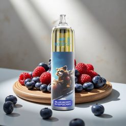 JNR Rocket-X 12400 Puffs Disposable Vape Zemenes Aveņu, Adjustable Airflow, RGB, Type-C