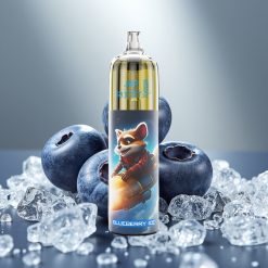 JNR Rocket-X 12400 Puffs Disposable Vape Zemenes Ledus, Adjustable Airflow, RGB, 25ml