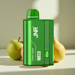 JNR Tank 10000 Puffs Izmetamais Veips Zaļā ābols Persiks Bumbieris, 20ml, Type-C