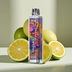 UWIN Crystal 10000 Puffs Citrons&laims, 18ml, RGB gaismas