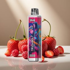 UWIN Crystal 10000 Puffs Zemeņu Brūklenēm Ķiršu, 18ml, 0.8 Ohm