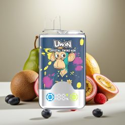 UWIN Crystal Twins 40000 Puffs 32ml 5% 850mAh Kiwi Pasiflora Guava Zīdaugene Aveņa