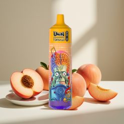 Uwin Tornado 35K Music Disposable Vape Vasaras Persiku Ledus, 35K piepildījumi, 5% nikotīna, Type-C