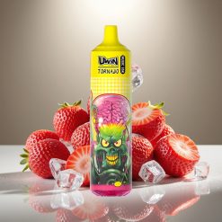 Uwin Tornado 35K Zemeņu Ledus izmēģinājams veips, 35K pūri, 600mAh, Type-C